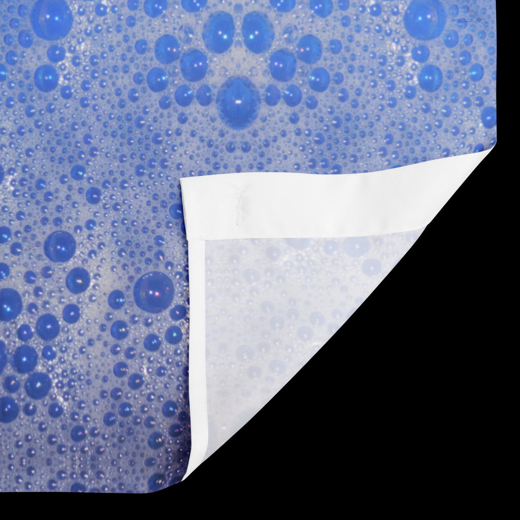 Soap Bubbles Shower Curtain – Blue Background, Unique Bathroom Gift for Her