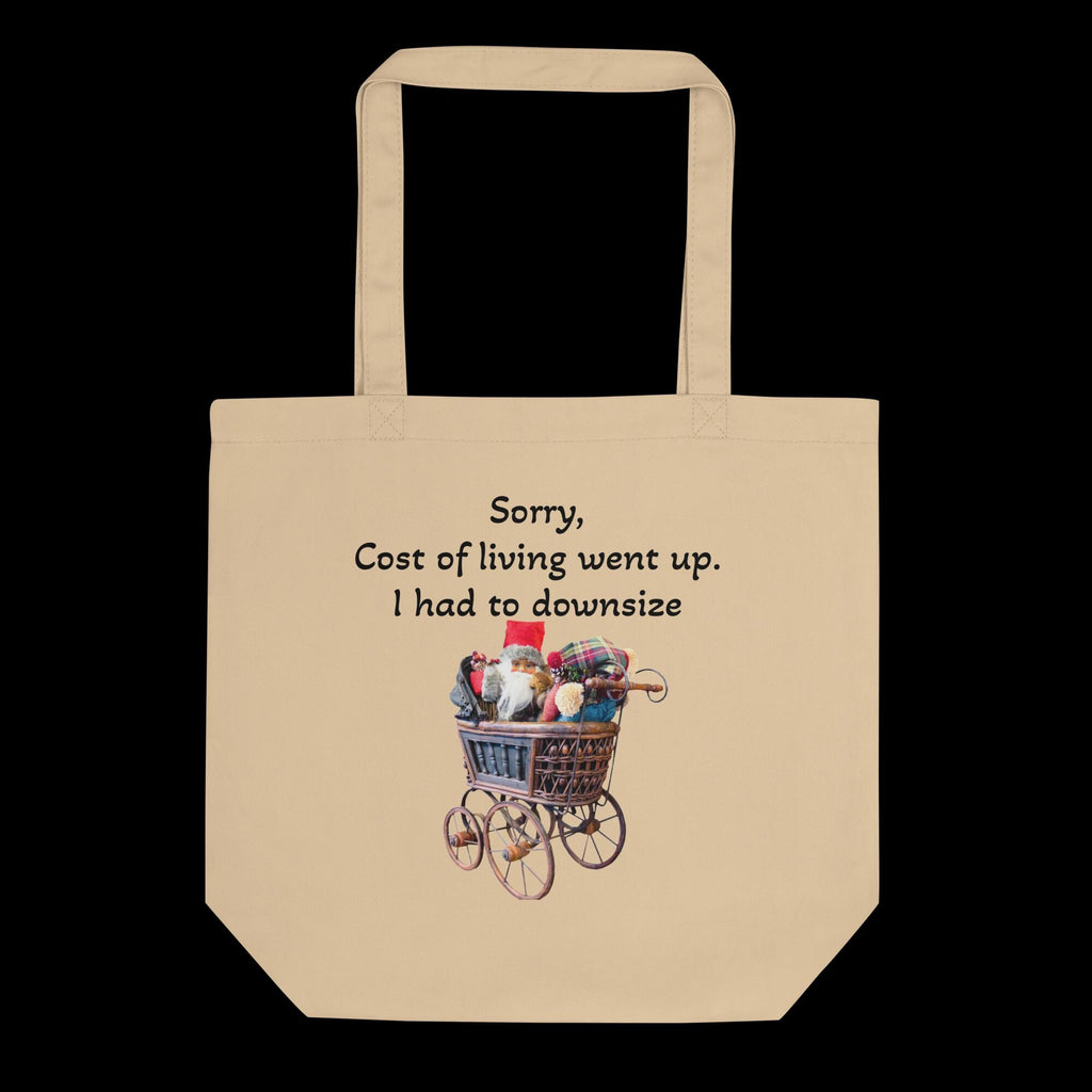 Santa Downsizing Organic Cotton Tote Bag | Funny Christmas Gift