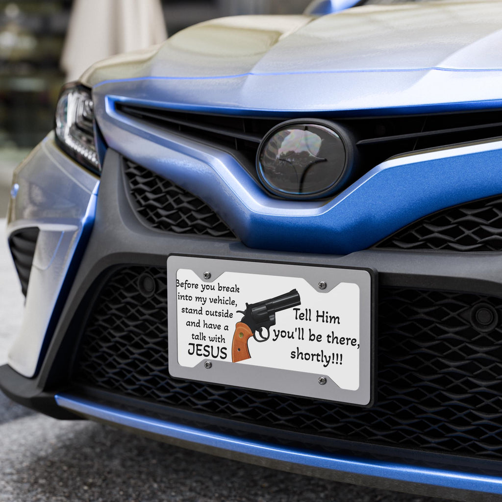 Warning to Criminals Vanity License Plate | Car Break-In Deterrent