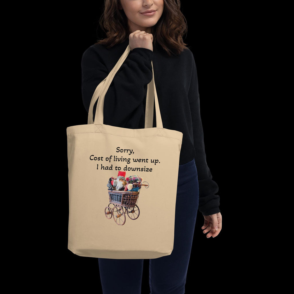 Santa Downsizing Organic Cotton Tote Bag | Funny Christmas Gift