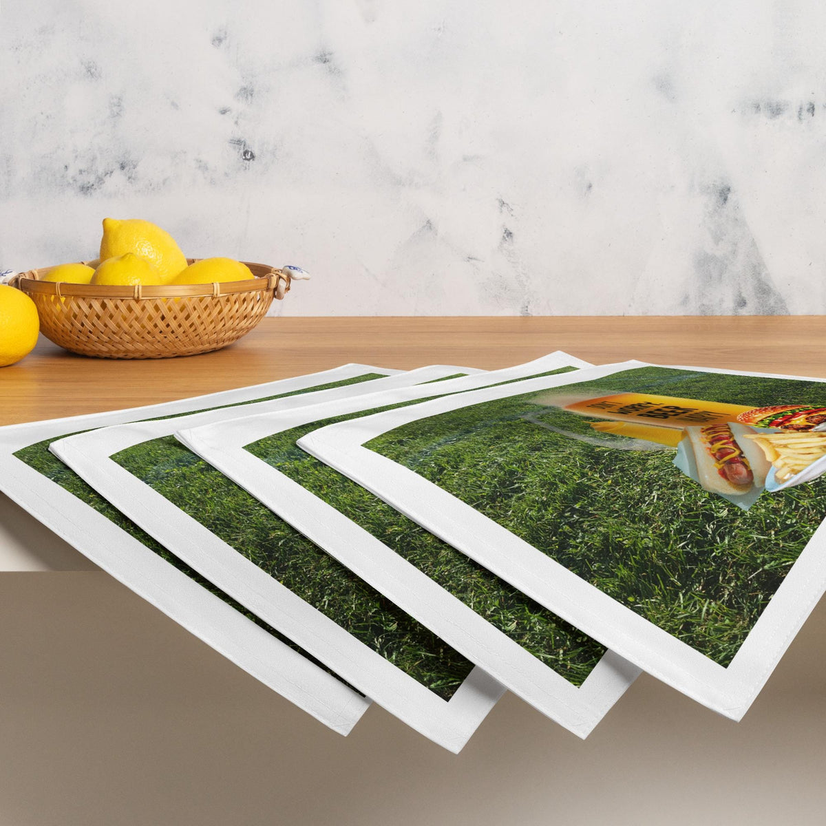 Outdoor Grilling Placemat Set of 4 | BBQ & Grilling Gift for Cooks