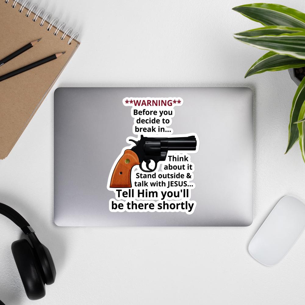 Warning Security Vinyl Decal – Home & Auto Deterrent | Multiple Sizes