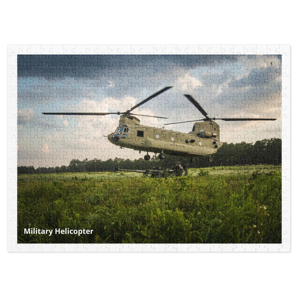 Military Helicopter Jigsaw Puzzle – 500 Pieces | Tin Box Military Gift