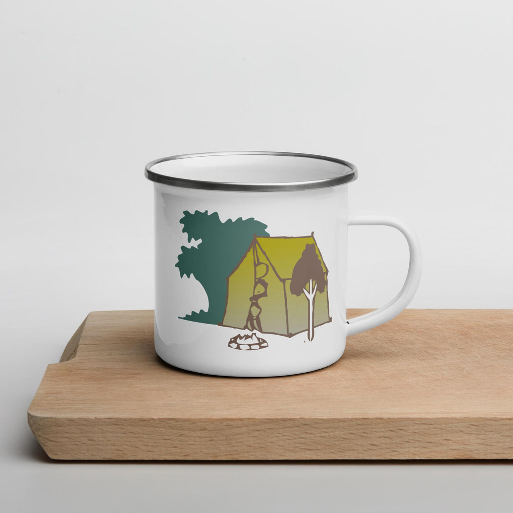 Camping Enamel Mug – 12 oz Outdoor Coffee Cup | Camper Gift