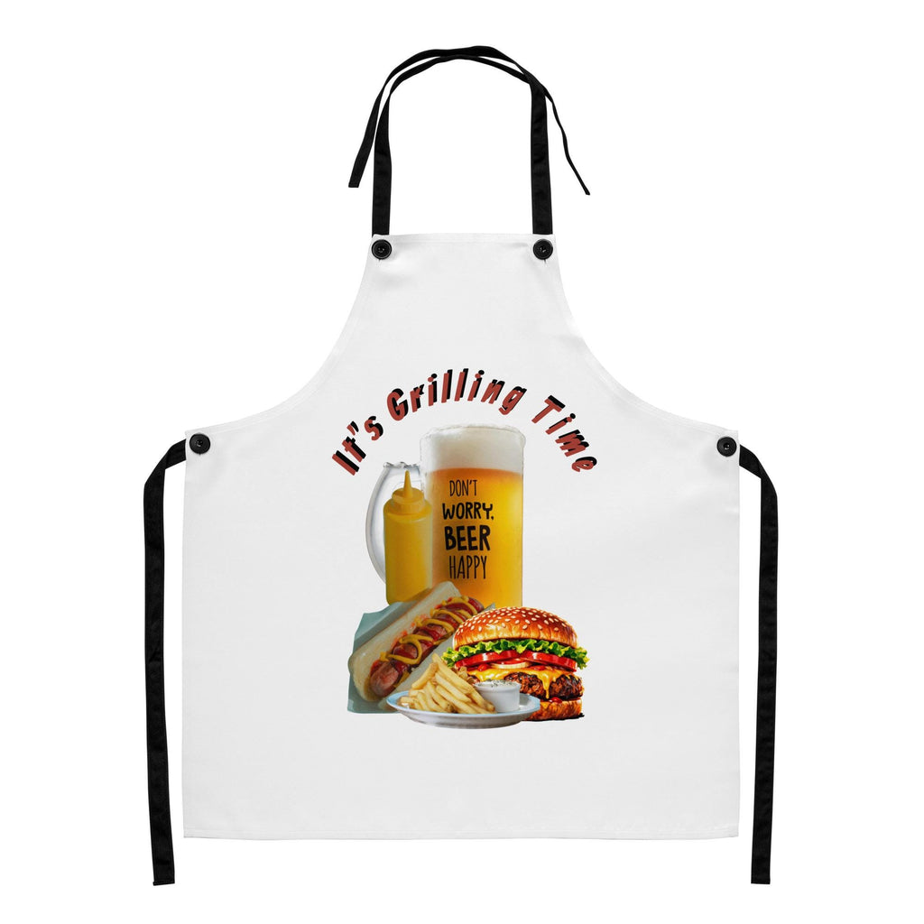 "It's Grilling Time" Apron | Funny Summer BBQ Gift for Grill Masters