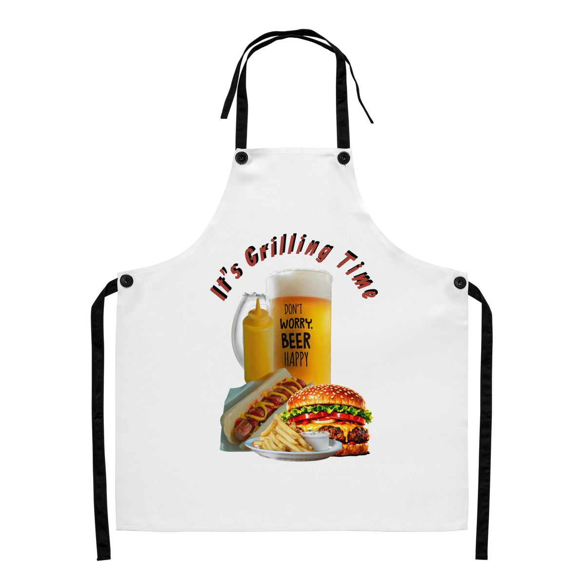 "It's Grilling Time" Apron | Funny Summer BBQ Gift for Grill Masters
