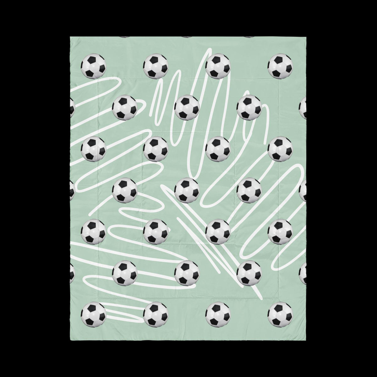All-Over Soccer Ball Twin Size Comforter – Soccer Hero Gift