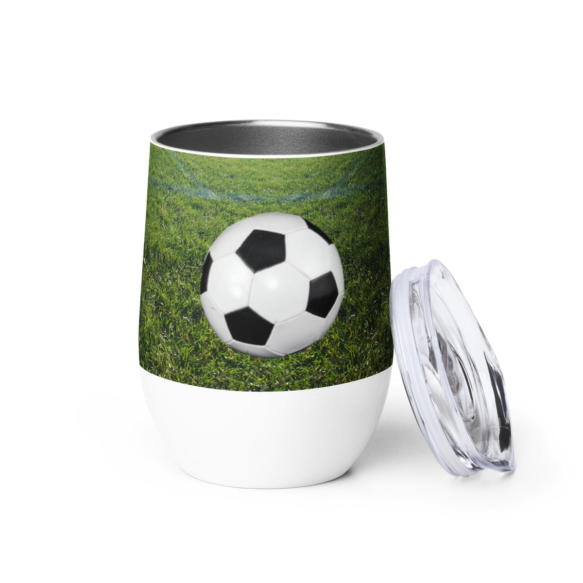 Soccer Balls Wine Tumbler – 12 oz | Soccer Lover Gift