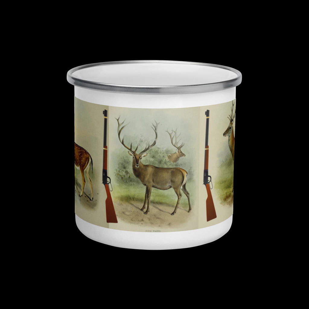Outdoor Enamel Mug – 12 oz, Hunting, Camping & Fishing Gift