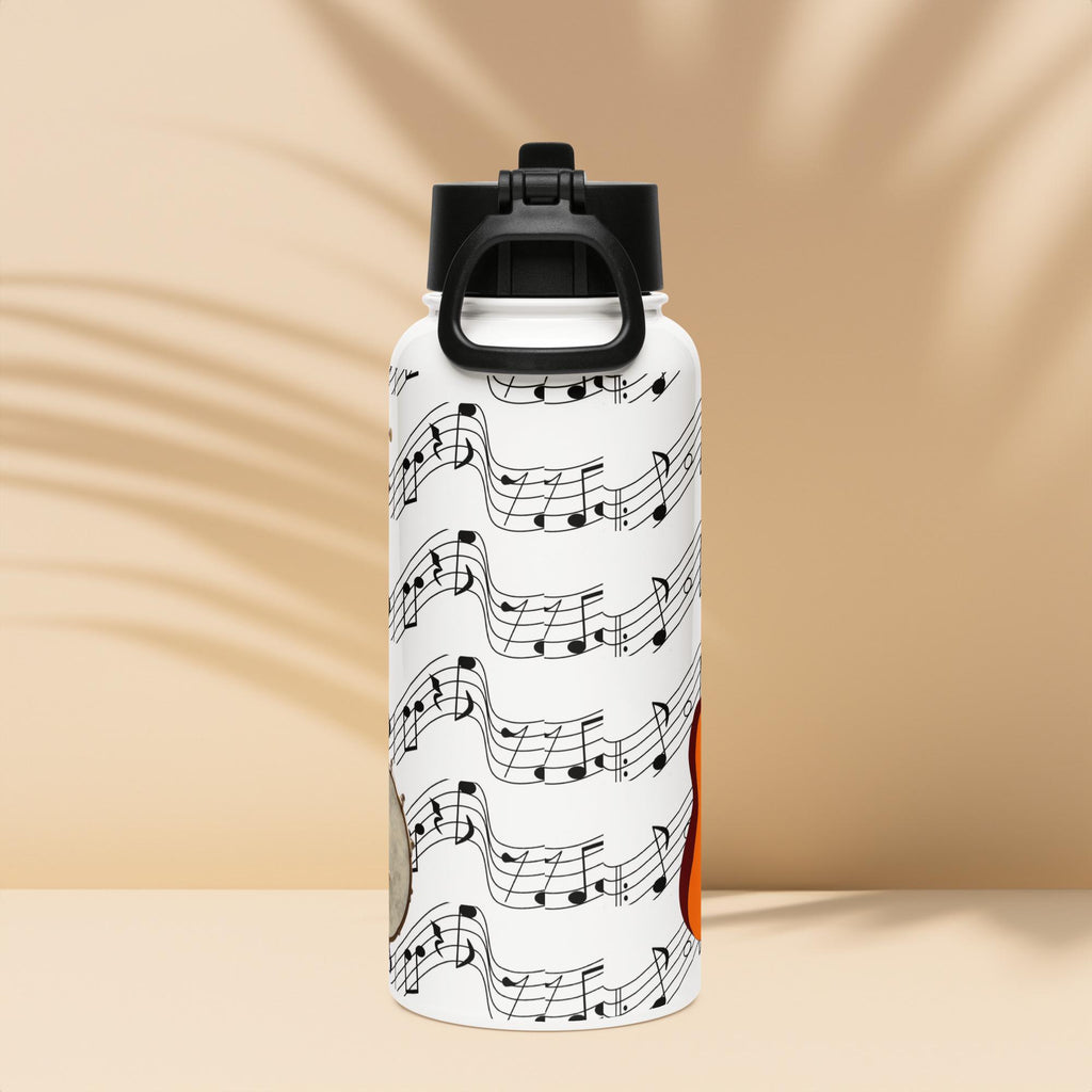 Guitar, Banjo & Mandolin Music Water Bottle – 32 oz | Country Music Lover Gift