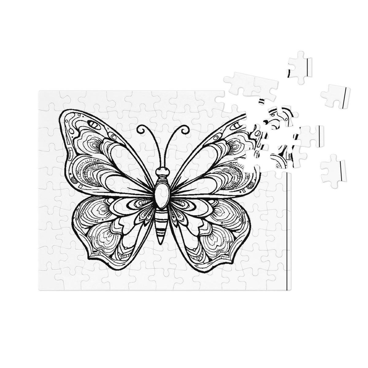 Colorable Butterfly Jigsaw Puzzle – 30 or 110 Pieces in Tin Box