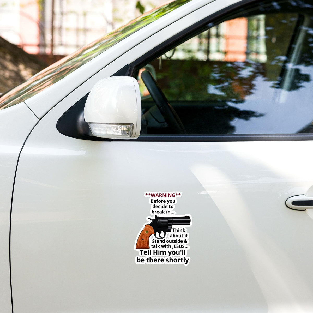 Warning Security Vinyl Decal – Home & Auto Deterrent | Multiple Sizes