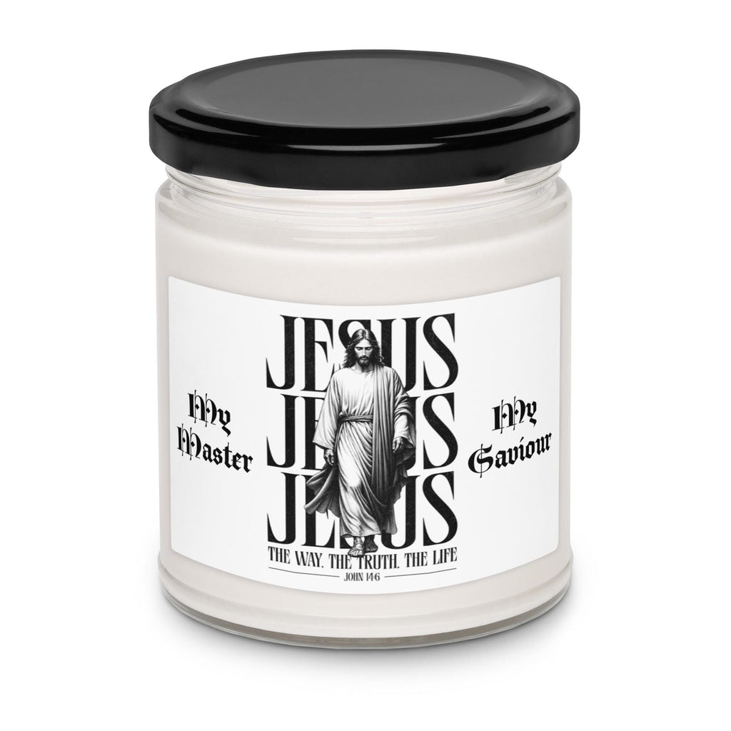 "My Master, My Saviour" Christmas Warmth Soy Candle With Lid – 9 oz | Christian Christmas Gift