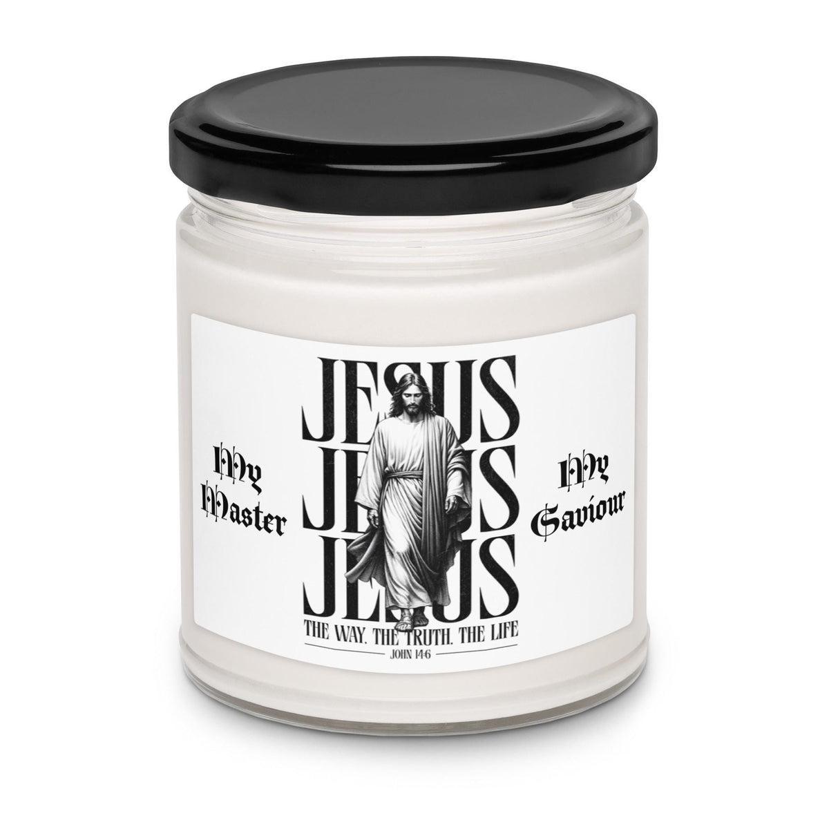 "My Master, My Saviour" Christmas Warmth Soy Candle With Lid – 9 oz | Christian Christmas Gift