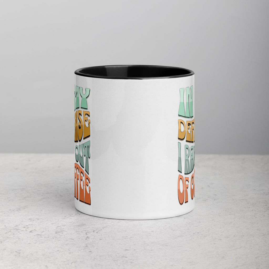 "Ran Out of Coffee" Funny Ceramic Mug – Black Interior, 11 oz