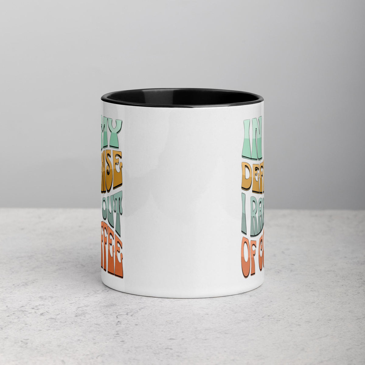 "Ran Out of Coffee" Funny Ceramic Mug – Black Interior, 11 oz