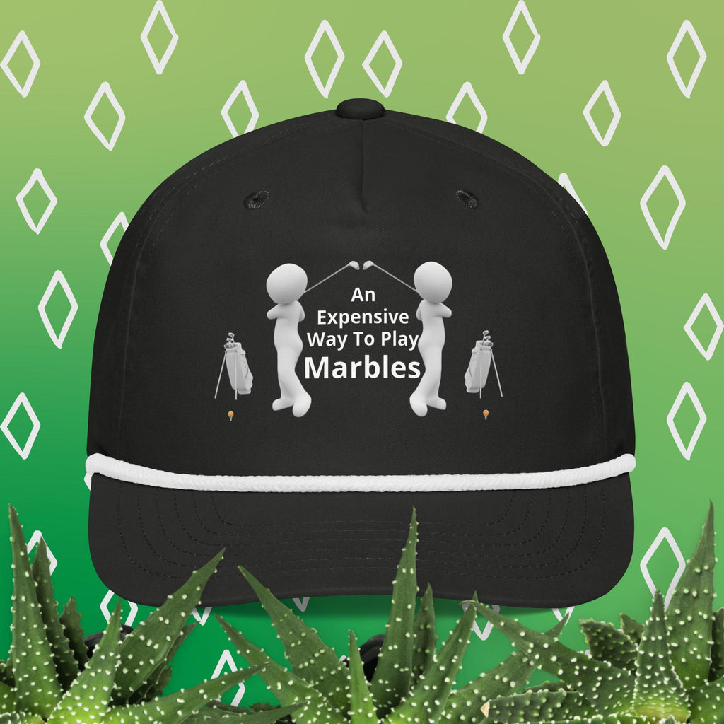 Golf Rope Cap – Black & White Contrast | Adjustable Snapback