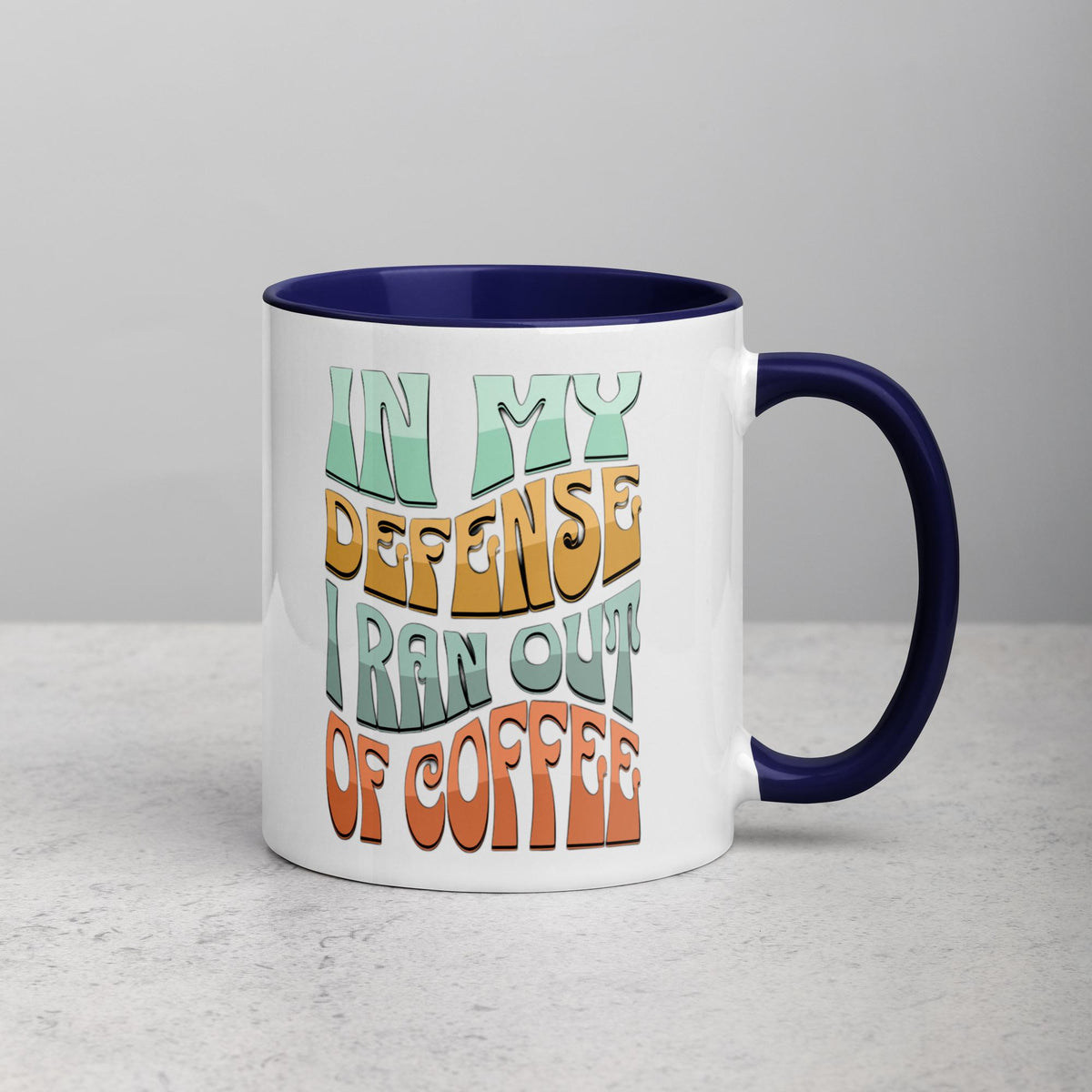 "Ran Out of Coffee" Funny Ceramic Mug – Black Interior, 11 oz