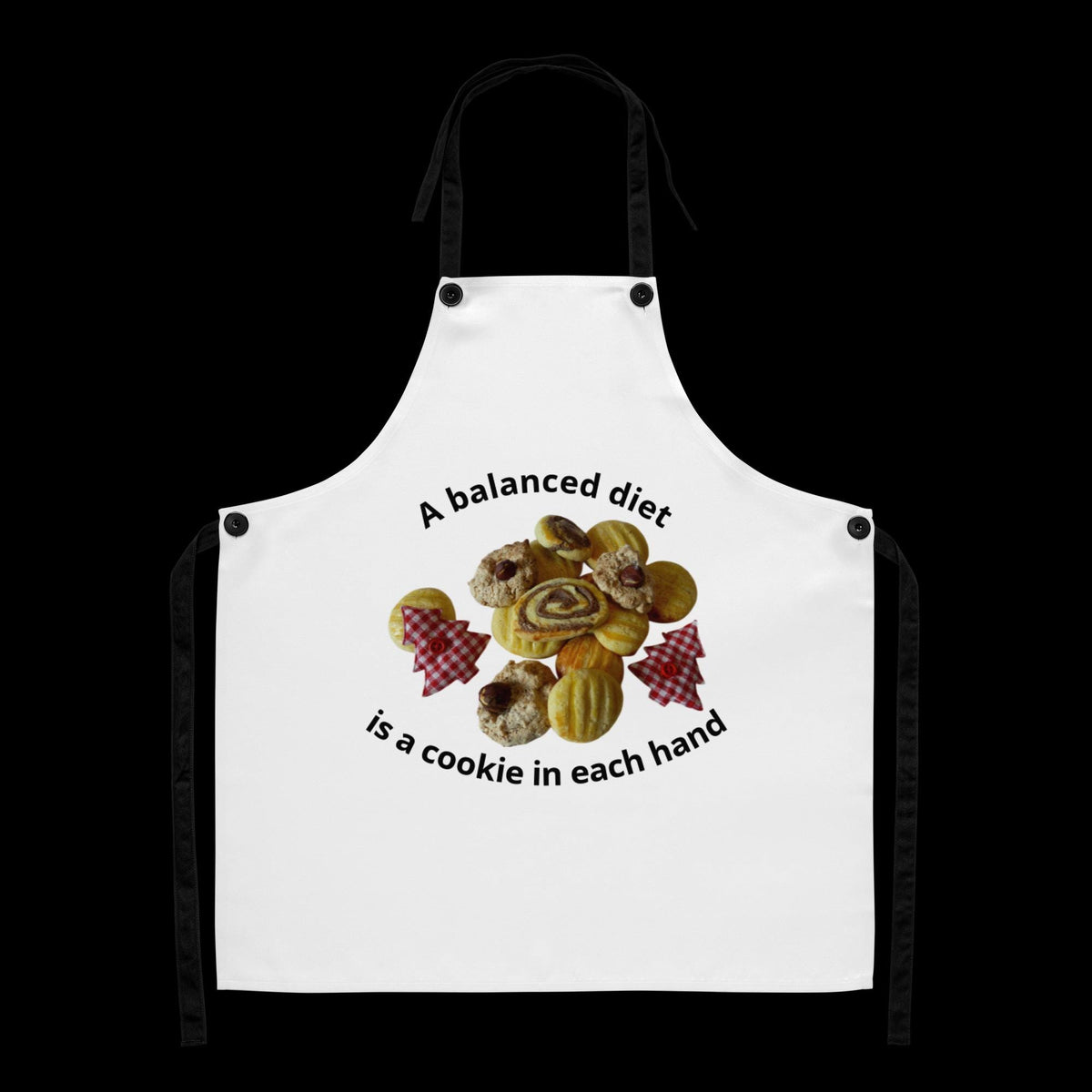 "A Balanced Diet: A Cookie in Each Hand" Apron | Funny Baking Gift