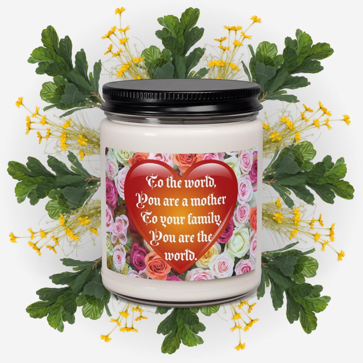 Mother’s Day Floral Heart Scented Soy Candle – 9 oz, 9 Fragrances