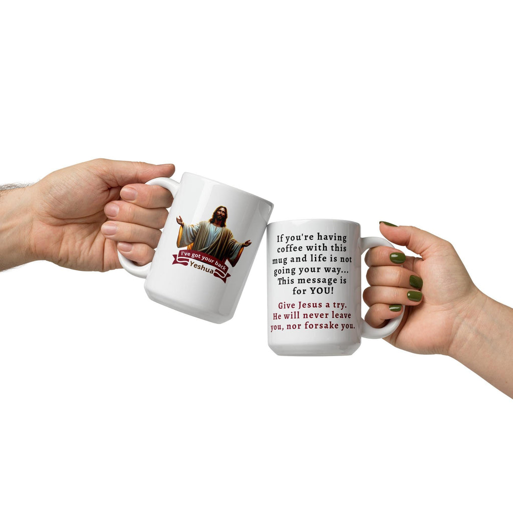 Christian Gift Mug – "I Will Never Leave Nor Forsake You" | Scripture Coffee Cup