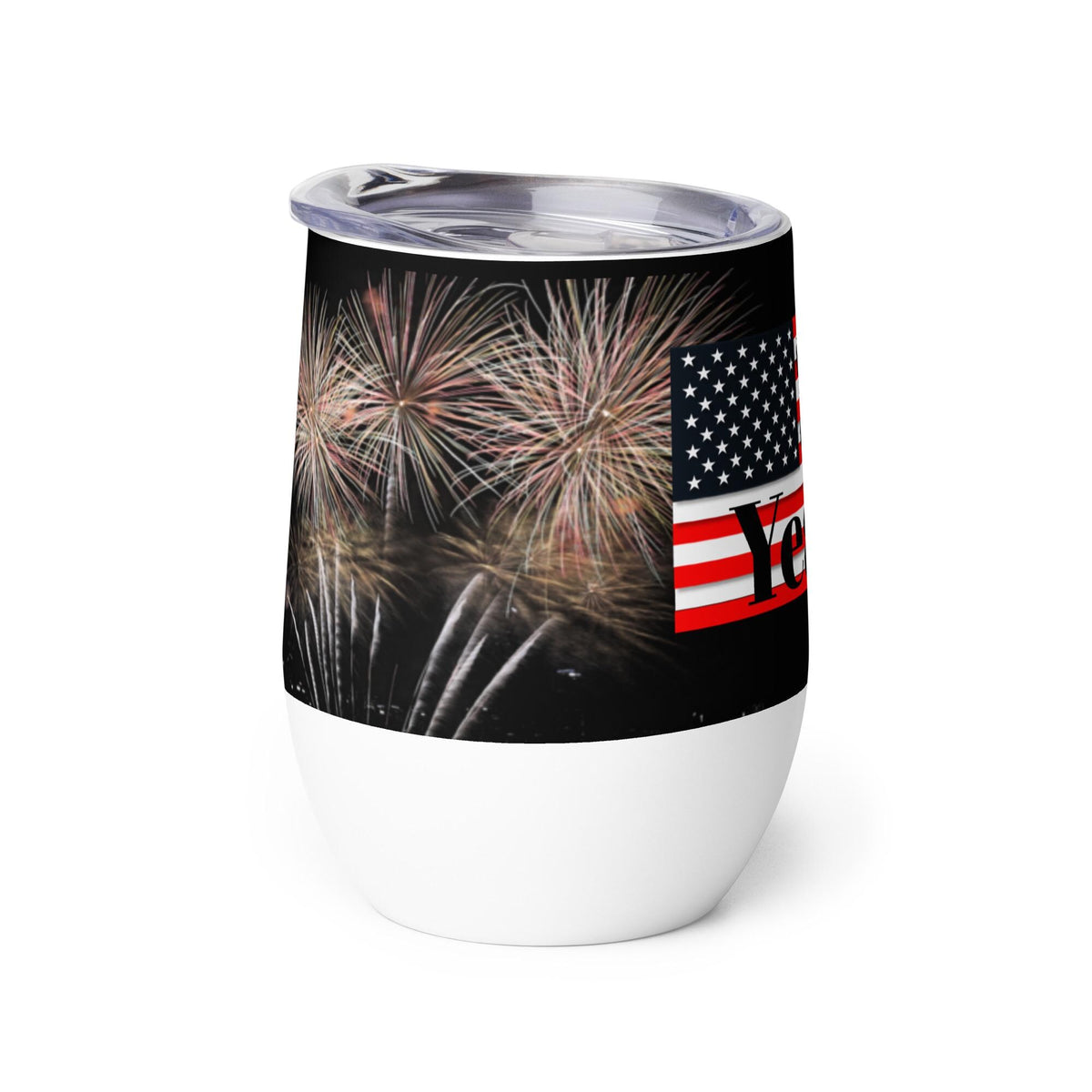 America 250 Years Wine Tumbler – 12 oz Stainless Steel | Patriotic Party Gift