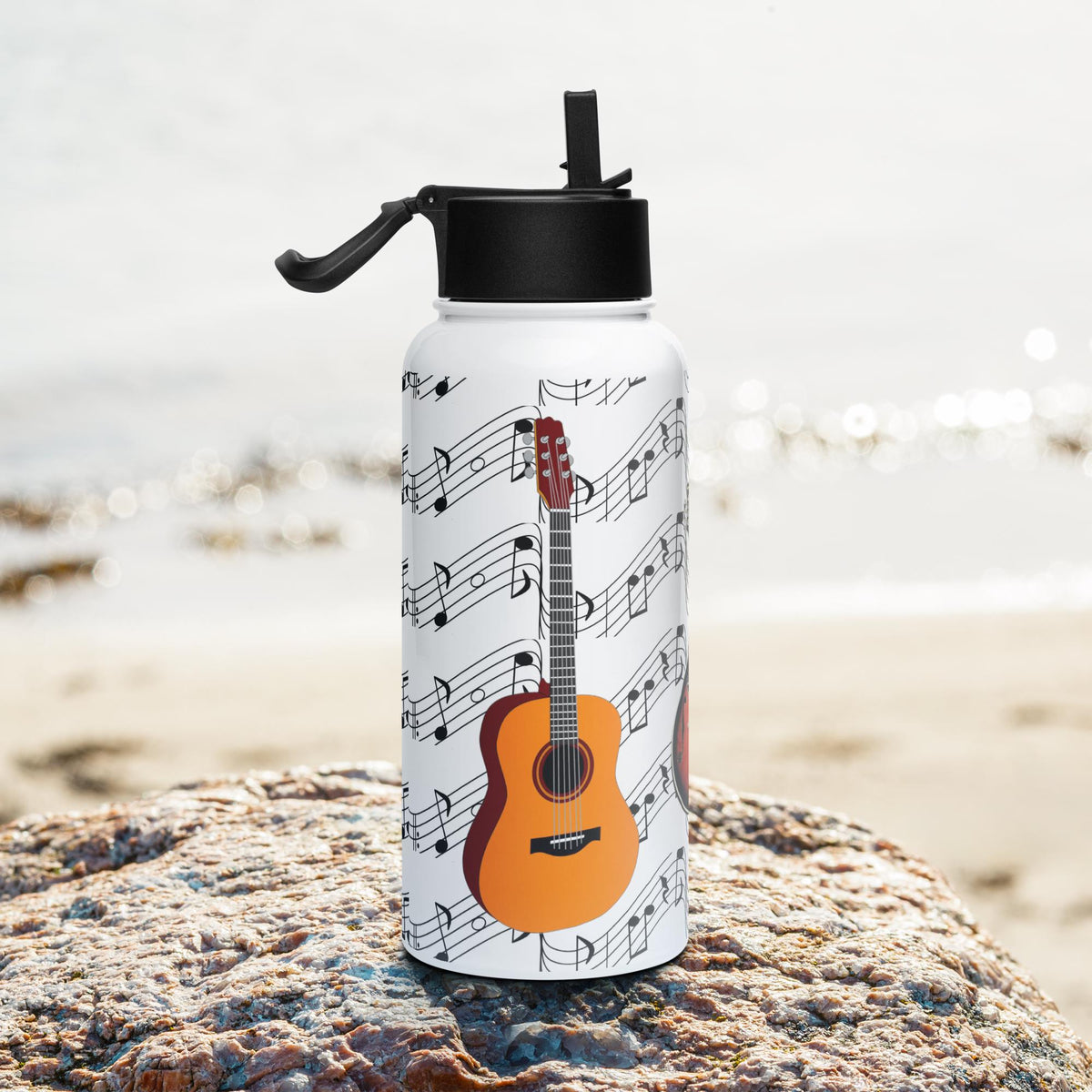 Guitar, Banjo & Mandolin Music Water Bottle – 32 oz | Country Music Lover Gift