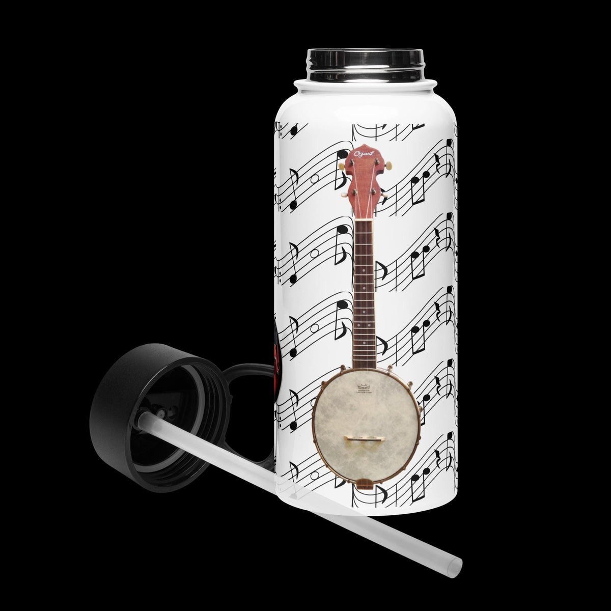 Guitar, Banjo & Mandolin Music Water Bottle – 32 oz | Country Music Lover Gift
