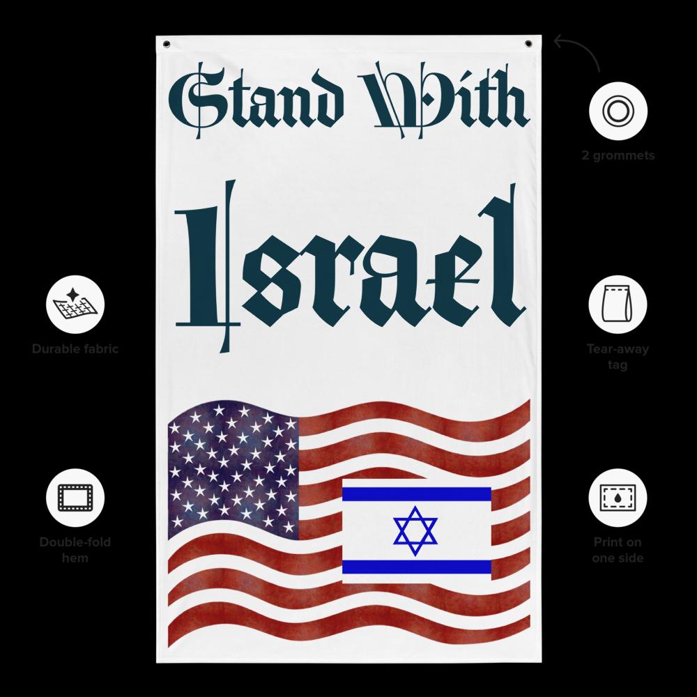 Stand With Israel Flag – American Flag & Star of David | Patriotic Christian Gift
