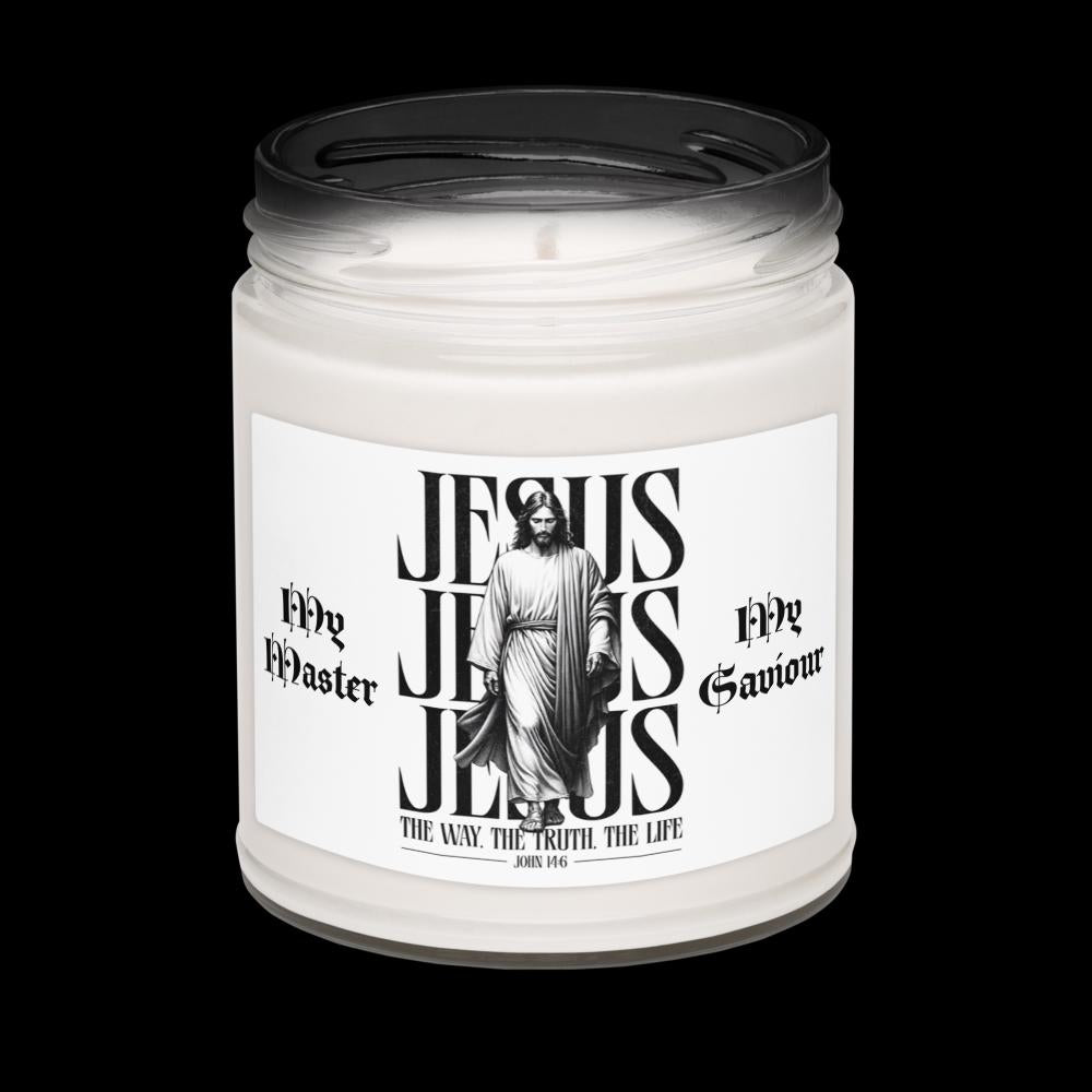 "My Master, My Saviour" Christmas Warmth Soy Candle With Lid – 9 oz | Christian Christmas Gift
