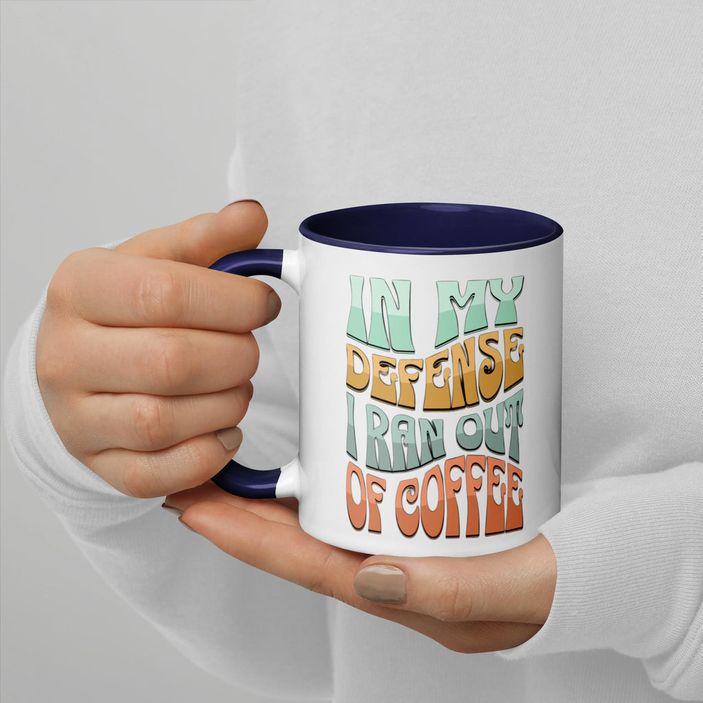 "Ran Out of Coffee" Funny Ceramic Mug – Black Interior, 11 oz