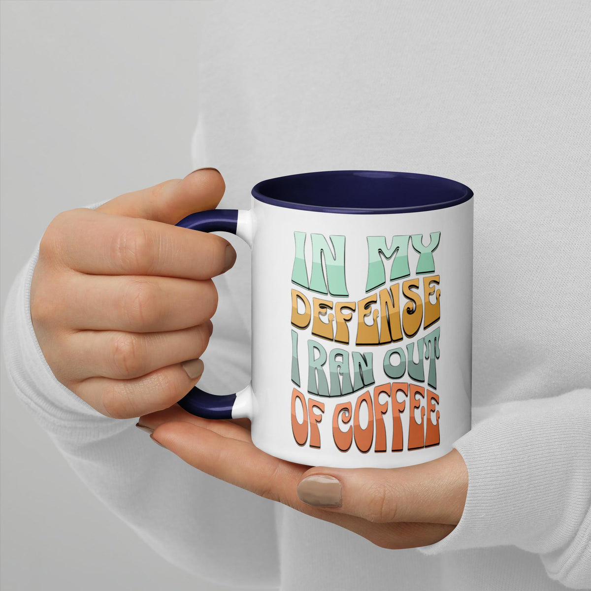 "Ran Out of Coffee" Funny Ceramic Mug – Black Interior, 11 oz