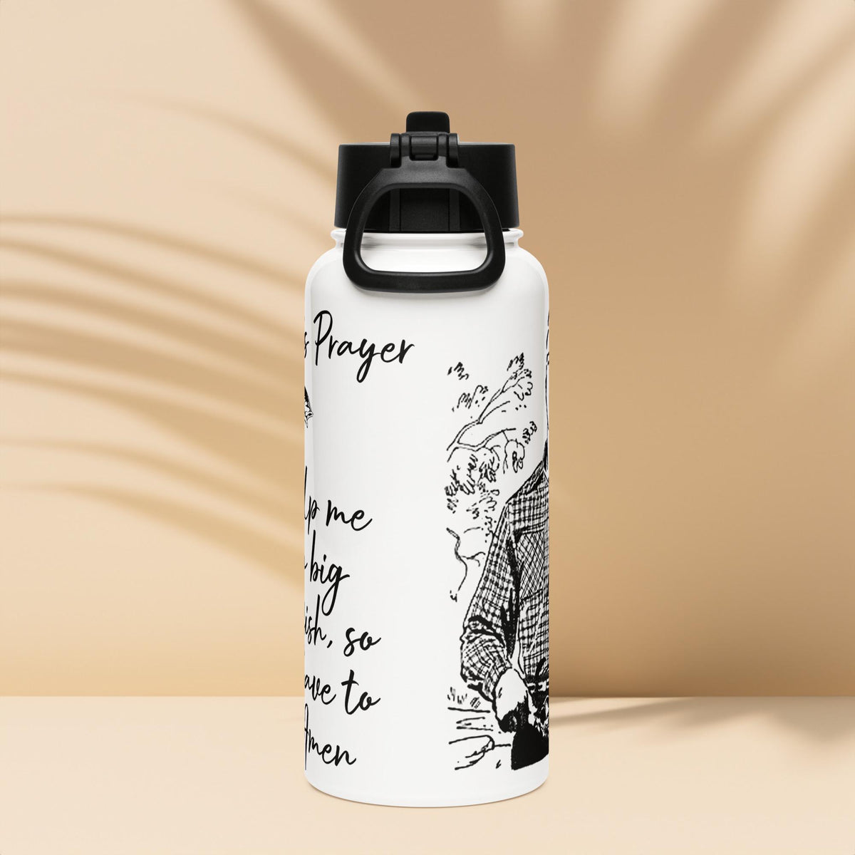 "A Fisherman's Prayer" Stainless Steel Water Bottle – 32 oz | Fishing Gift