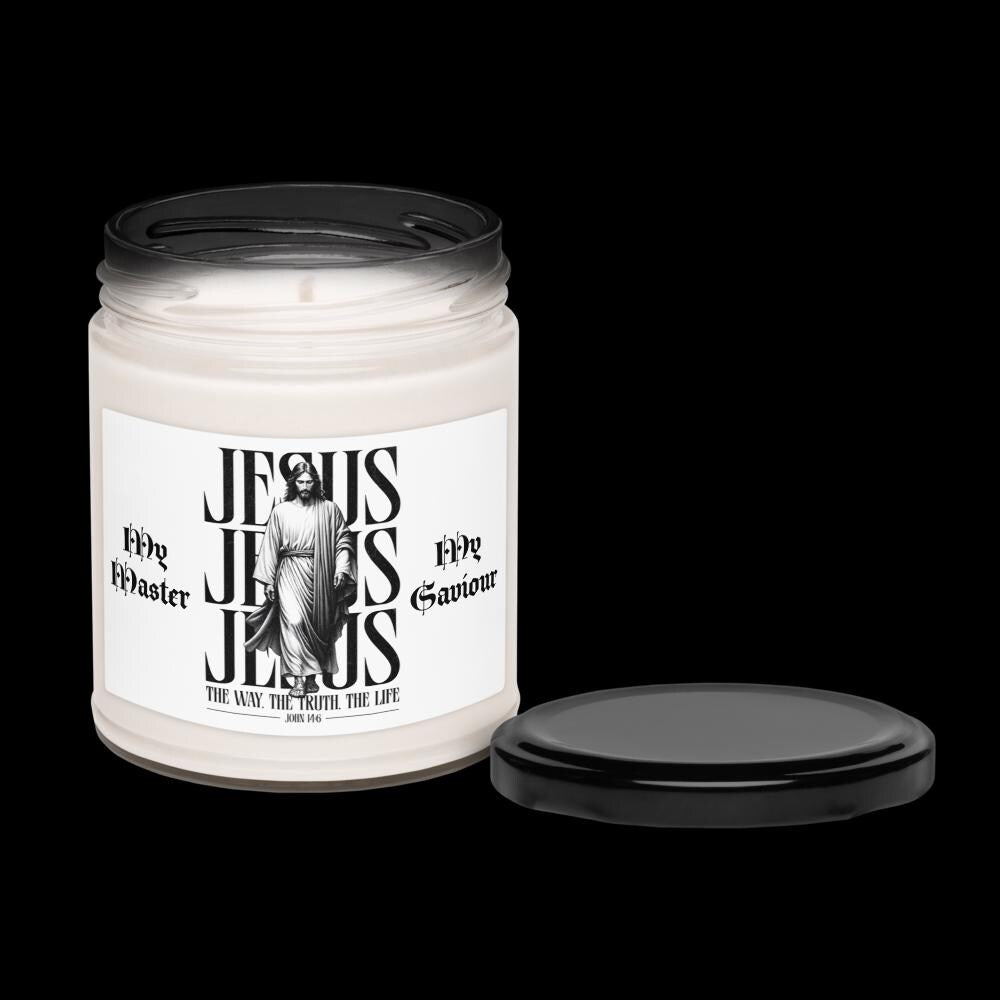 "My Master, My Saviour" Christmas Warmth Soy Candle With Lid – 9 oz | Christian Christmas Gift