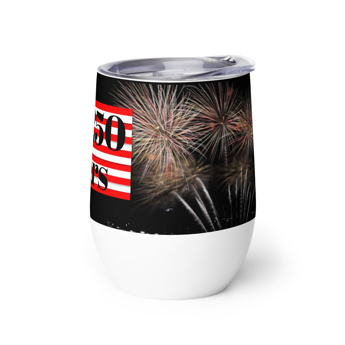 America 250 Years Wine Tumbler – 12 oz Stainless Steel | Patriotic Party Gift