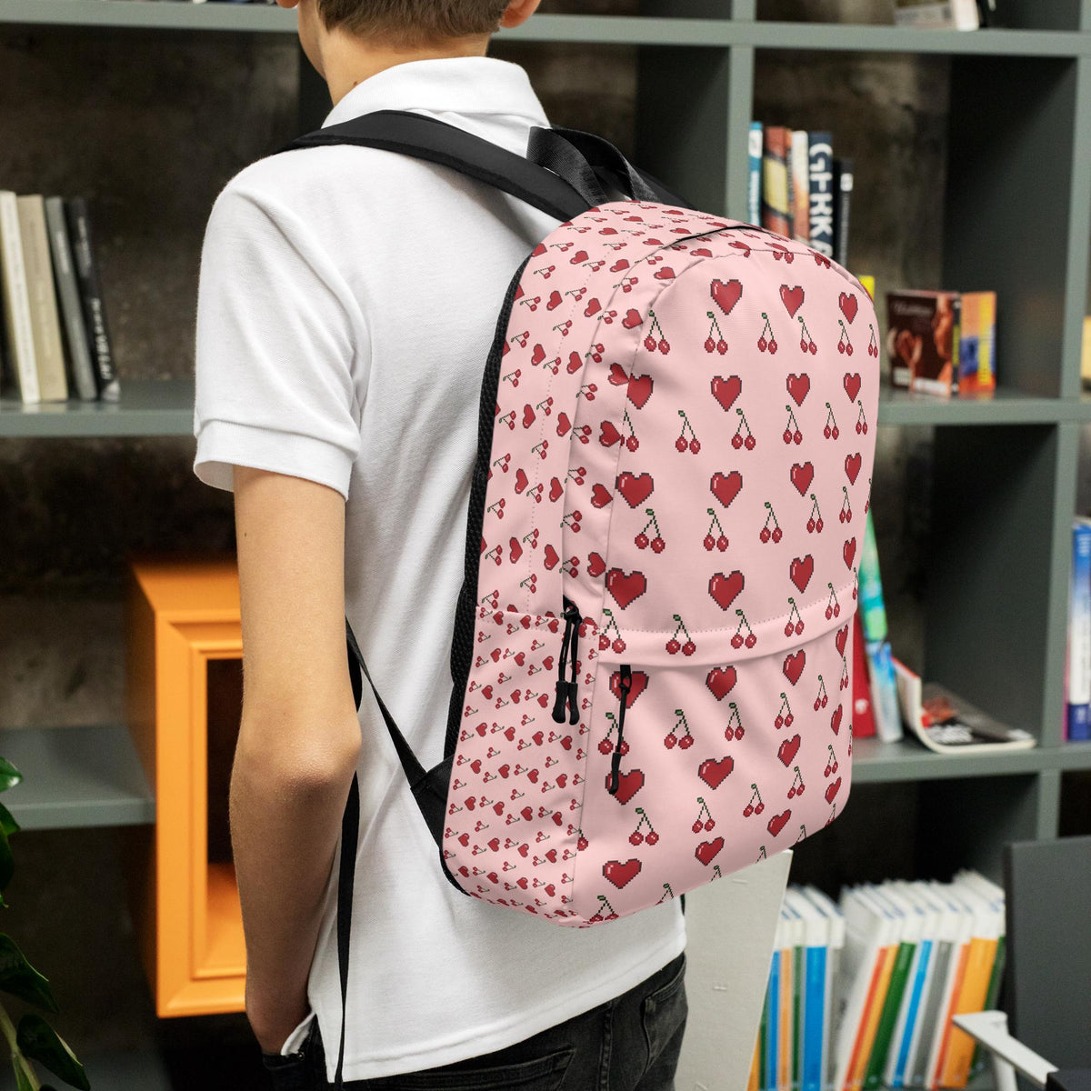 Statement Print Backpack – Water-Resistant, Laptop Pocket, Sports & Daily Use