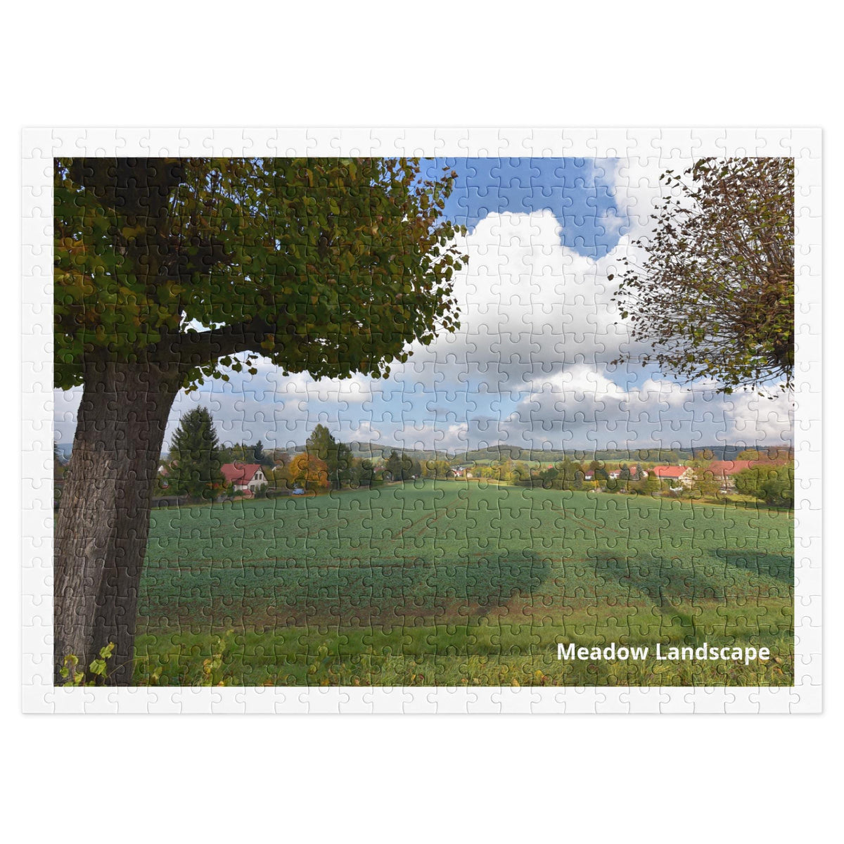 Meadow Landscape Jigsaw Puzzle – 500 Pieces in Tin Box