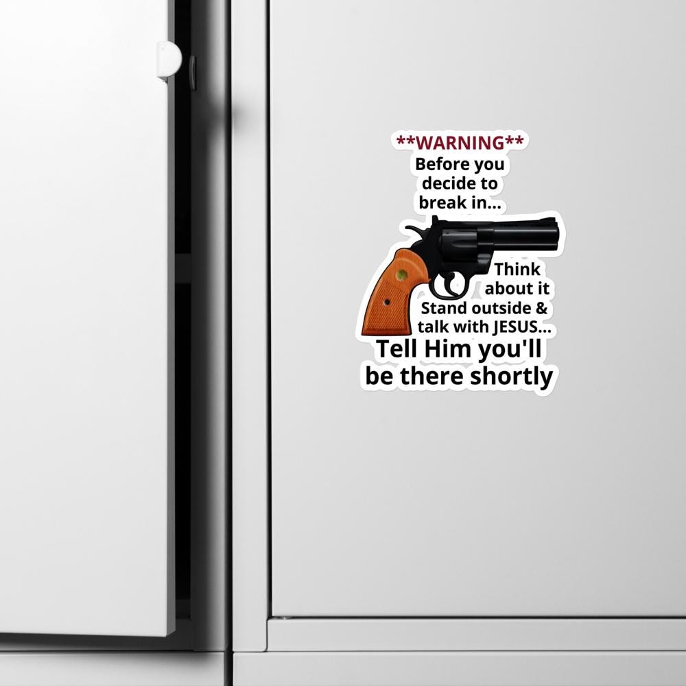 Warning Security Vinyl Decal – Home & Auto Deterrent | Multiple Sizes