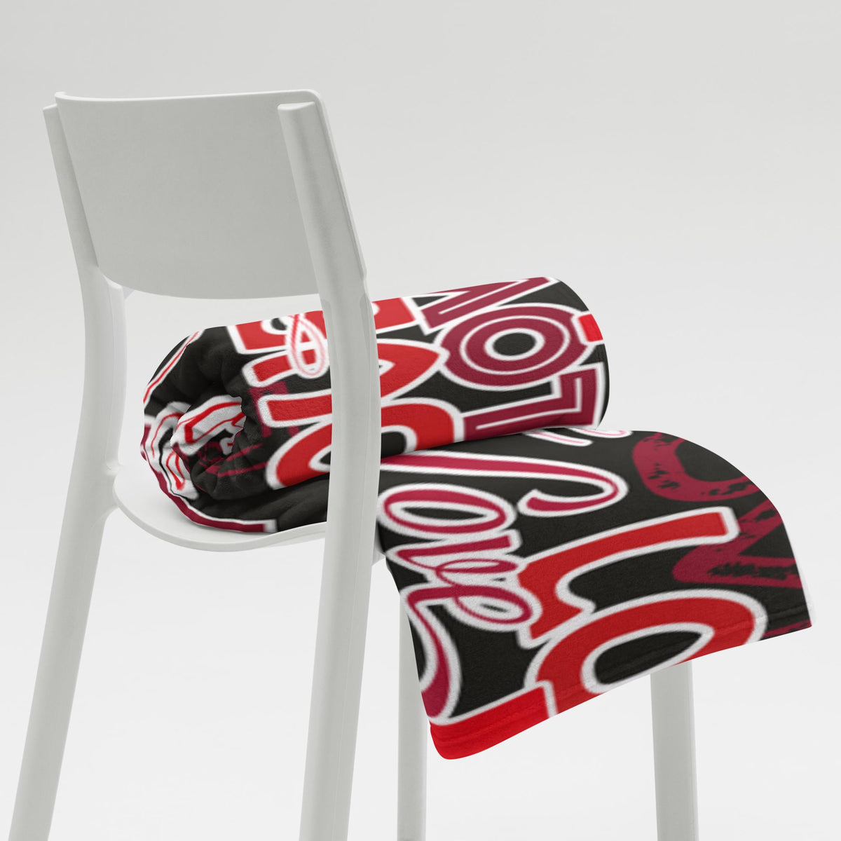 All-Over Love Design Throw Blanket – 60×80" | Gift for Couples & Love Lovers