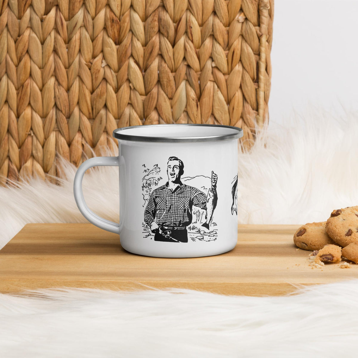 Camping Enamel Mug – 12 oz | Wildlife & Outdoor Lover Gift