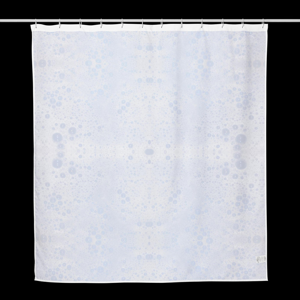 Soap Bubbles Shower Curtain – Blue Background, Unique Bathroom Gift for Her