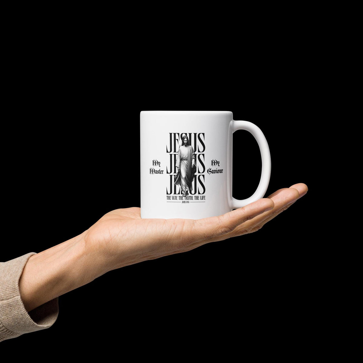 "My Master, My Saviour" Jesus Ceramic Mug – 11 oz | Christian Gift