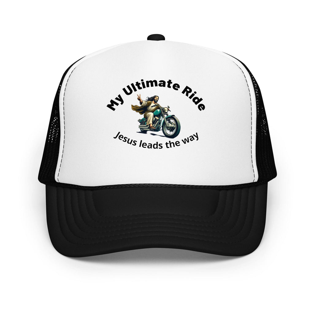 Jesus Motorcycle Foam Trucker Hat – Christian Biker Gift