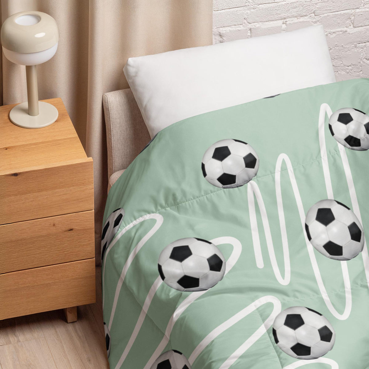 All-Over Soccer Ball Twin Size Comforter – Soccer Hero Gift