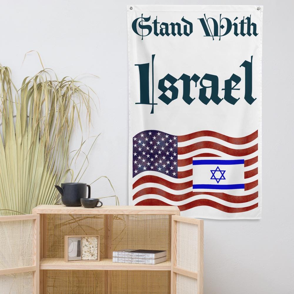 Stand With Israel Flag – American Flag & Star of David | Patriotic Christian Gift