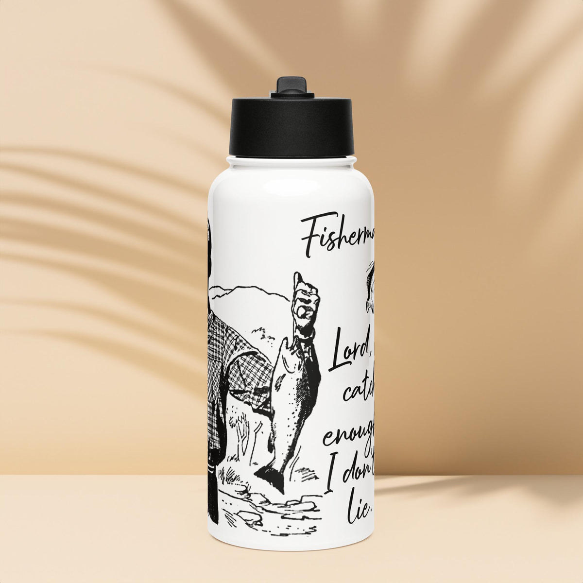 "A Fisherman's Prayer" Stainless Steel Water Bottle – 32 oz | Fishing Gift