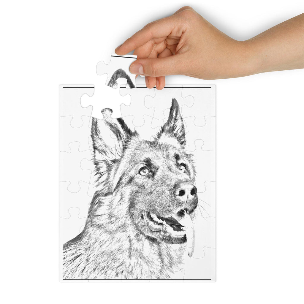 German Shepherd Jigsaw Puzzle – 30 or 110 Pieces | Tin Box Dog Lover Gift