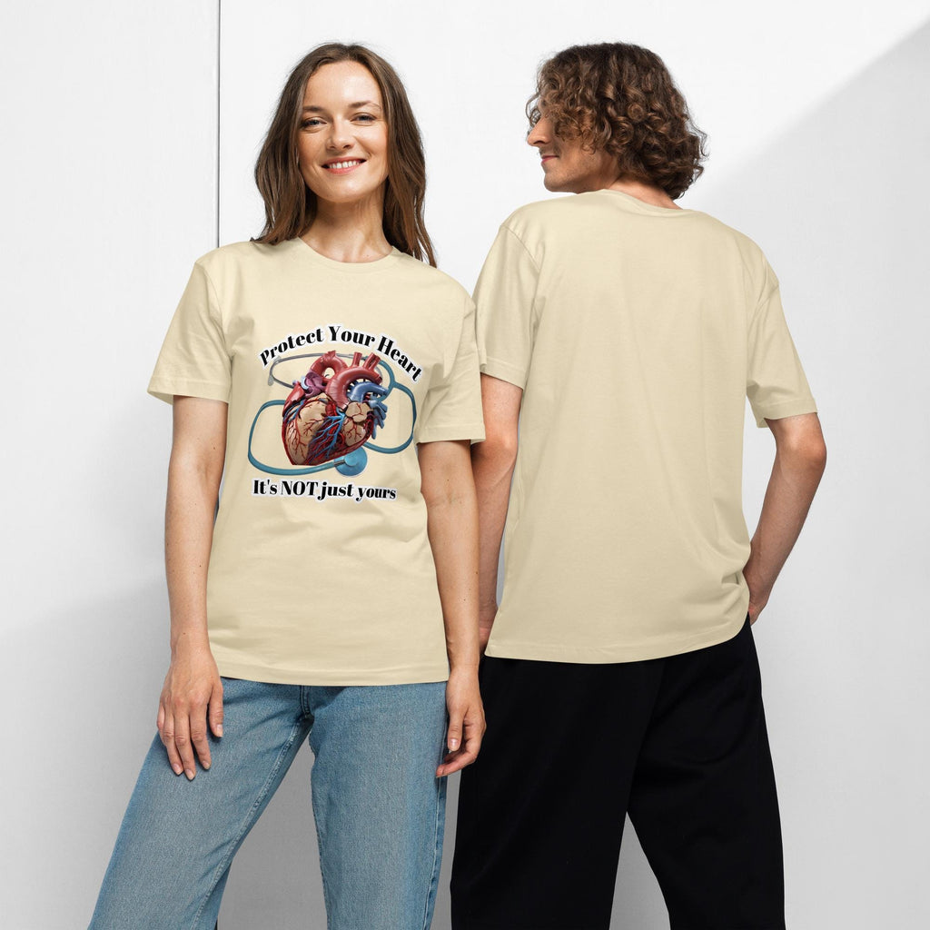 "Protect Your Heart" Anatomical Heart & Stethoscope Graphic Tee | Nurse & Doctor Gift