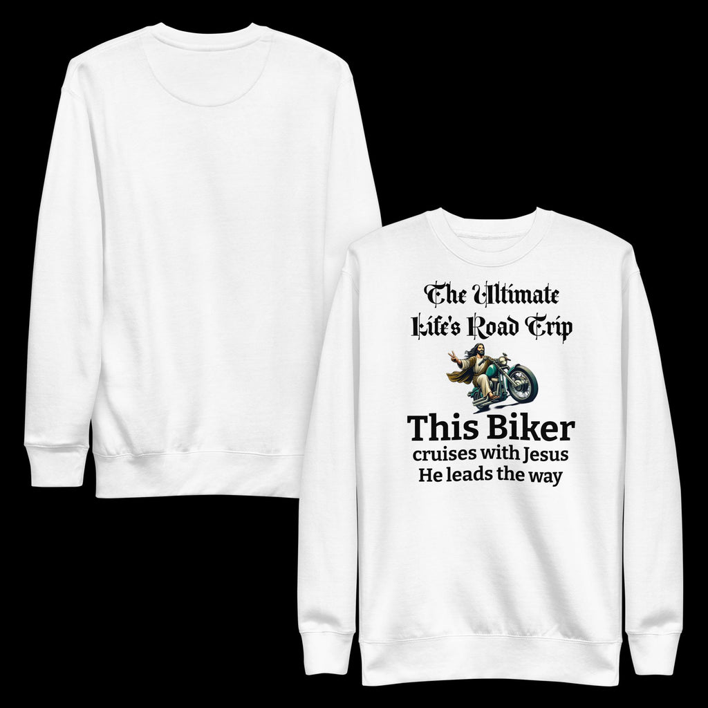 "Riding With Jesus" Christian Biker Sweatshirt