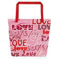 Love Words All-Over Print Large Tote Bag – Gift for Her